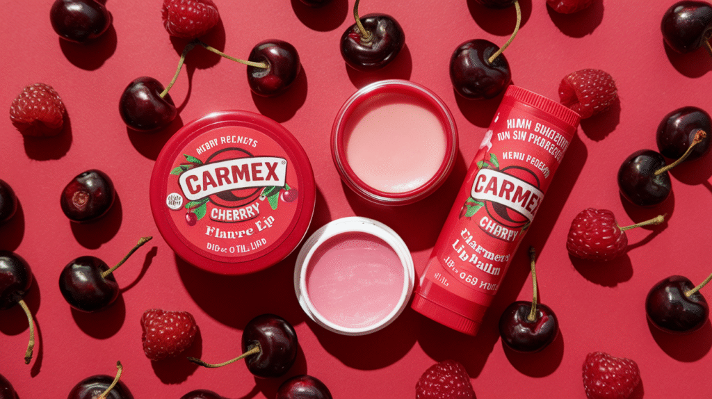Baume à lèvres Carmex cerise en pot et tube avec protection SPF15