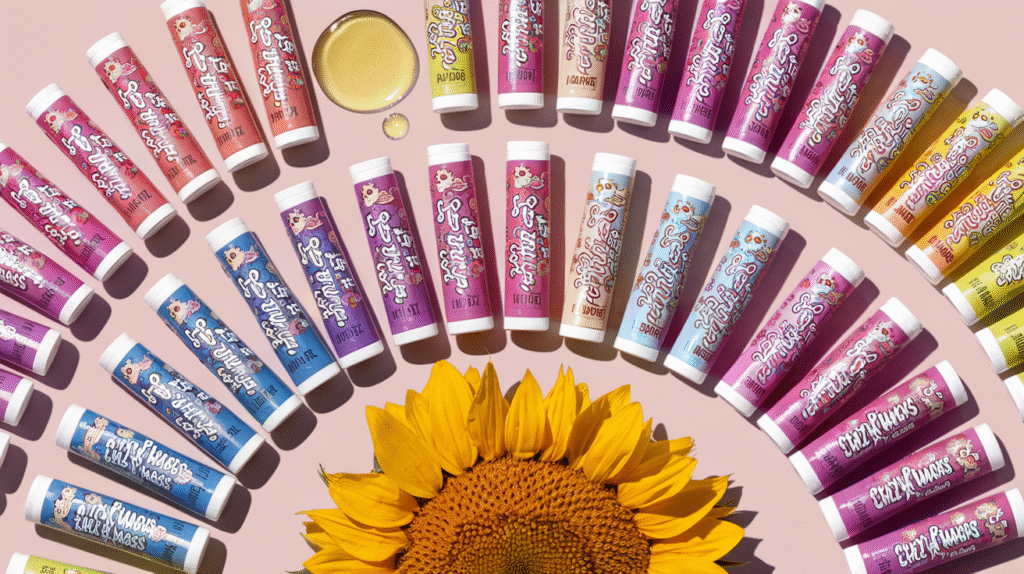 Collection de baumes à lèvres Crazy Rumors aux différents parfums