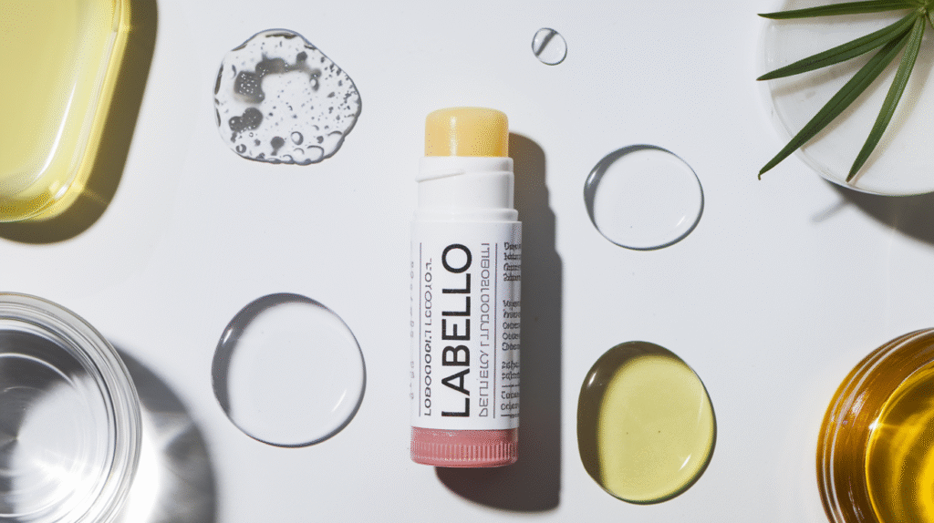 Composition du baume à lèvres Labello avec ses ingrédients principaux