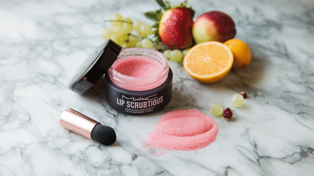 Pot de gommage MAC Lip Scrubtious avec sa texture sucrée pour exfolier les lèvres