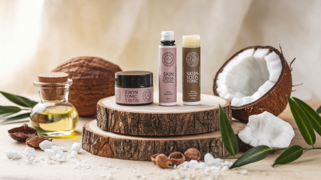 Trois baumes à lèvres Skin & Tonic: versions Naked, Rose et Menthe