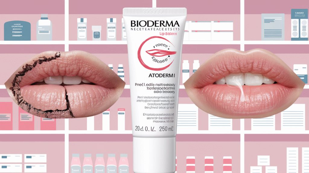 Baume à lèvres Bioderma Atoderm en pharmacie pour réparer les lèvres sèches