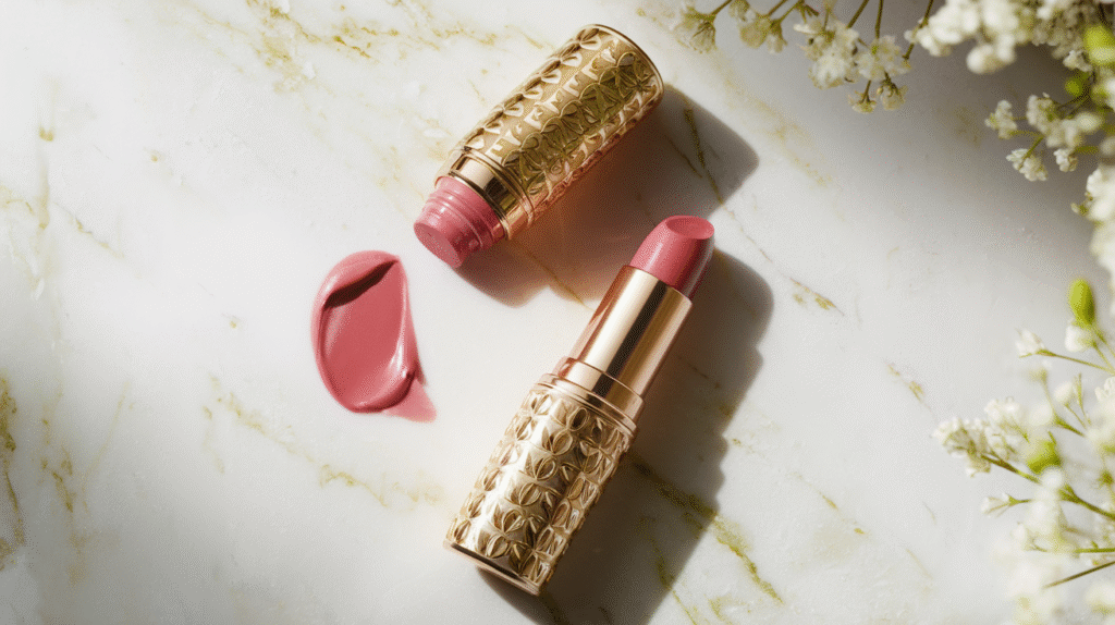 Baume à lèvres Be Adored de Tata Harper, teinte rose-rouge framboise avec fini brillant