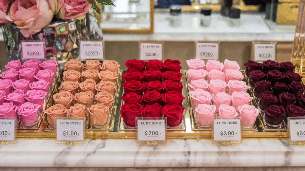 Différents baumes à lèvres Ruby Rose disponibles au Liban avec leur prix